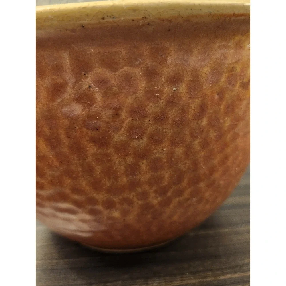 Vintage Watt Yellow Ware Brown Pottery KLA Oven Ware Mixing Bowl 5